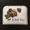 Altes Emailschild um 1900 "a mon Fils"