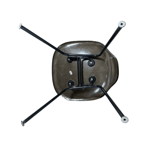 2er Set Eames Hermann Miller Fiberglas Stühle,braun - Image 3