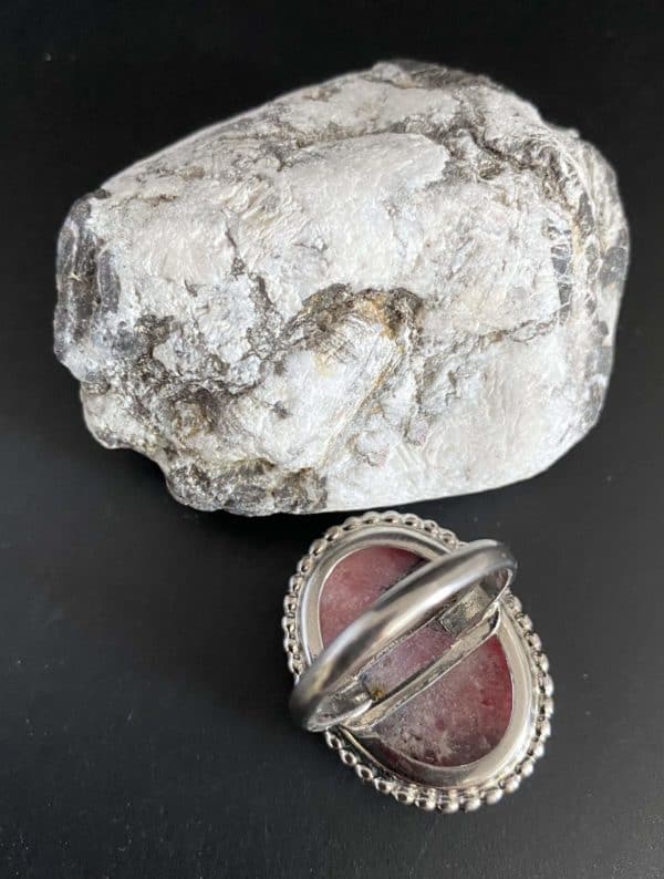 Sterling Silber (925er) Fingerring mit Rhodonit - Image 3
