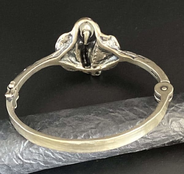 Silber (800er) Armreif mit Perlen – Bild 2