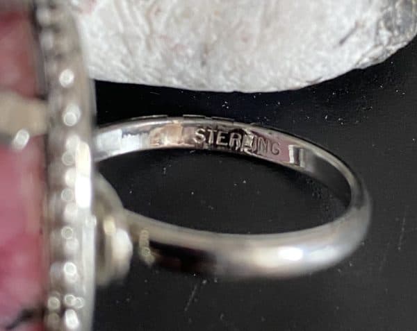 Sterling Silber (925er) Fingerring mit Rhodonit - Image 4