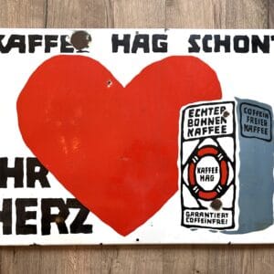 Emailschild Kaffee Hag-2