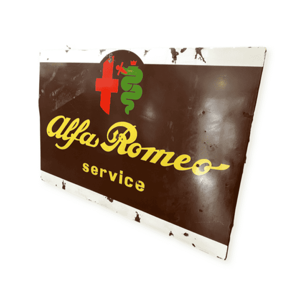 Altes Emailschild Alfa Romeo um ca. 1950 - Image 2