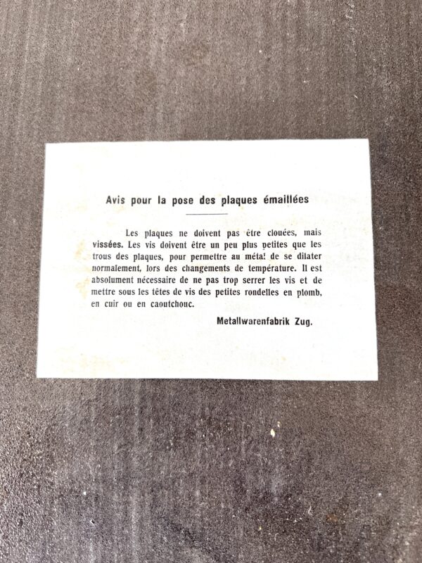 Die Mobiliar Bern altes Emailschild um 1930 - Image 3