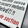 Emailschild Helvetia um 1950 – Bild 2