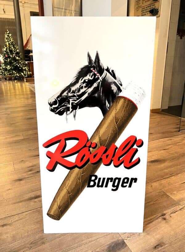 rössli stumpen blechschild