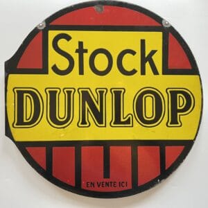 stock dunlop plaque emailee
