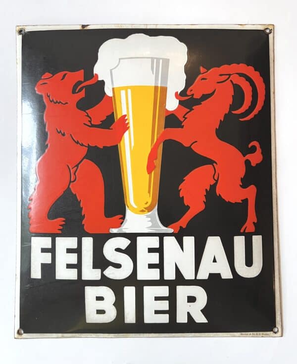felsenau bier bern emailschild von Antik-unique nidau