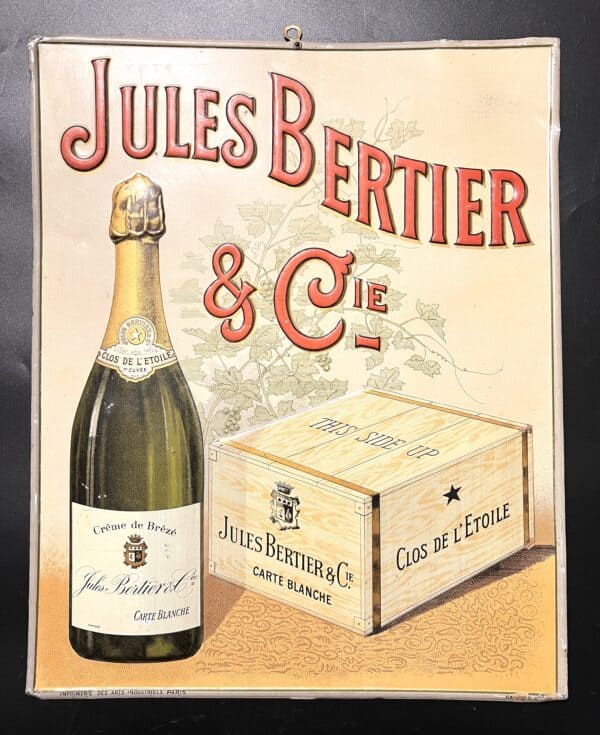 Jules Bertier antikes Blechschild um 1920