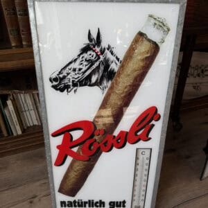 Rössli Werbeschild mit Thermometer