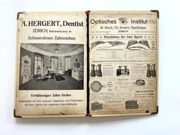 Antike Zeitungsmappe aus Imoglas um 1900mit Werbung Hohlwein - Image 3