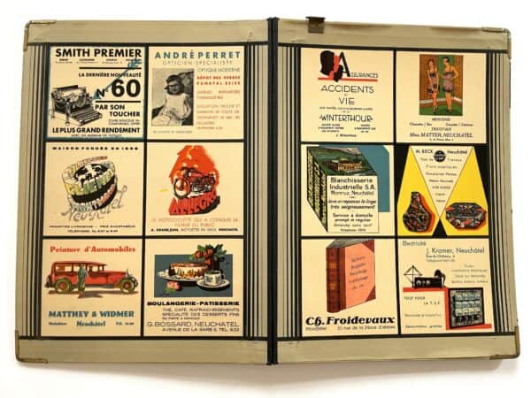 Antike Zeitungsmappe aus Imoglas um 1900mit Werbung Hohlwein - Image 2