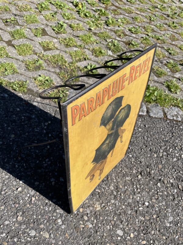 Parapluie Revell altes Blechschild mit Schirmständer um 1925 Cappiello - Image 2