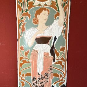 Altes Emailschild Jugendstil um 1900 für Trachtenmode