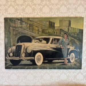 Mercedes 300 S W188 Gemälde Öl auf Leinwand 1959