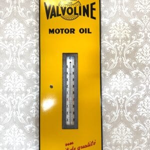 Valvoline altes Emailschild mit Thermometer um 1950