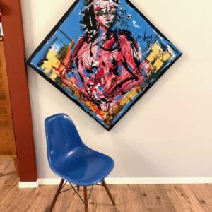 Jimmy Locca Gemälde "Femme en Rose" 1994