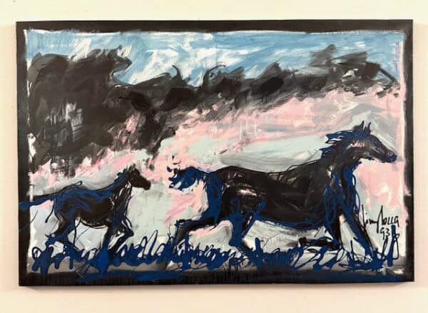 Jimmy Locca Gemälde "Chevaux et son Jockey" 1993 – Bild 2