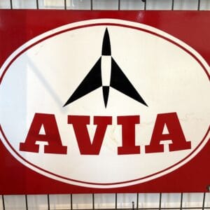 AVIA Emailschild um 1950