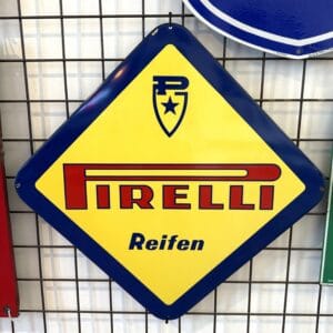 Pirelli Reifen altes Emailschild um 1950