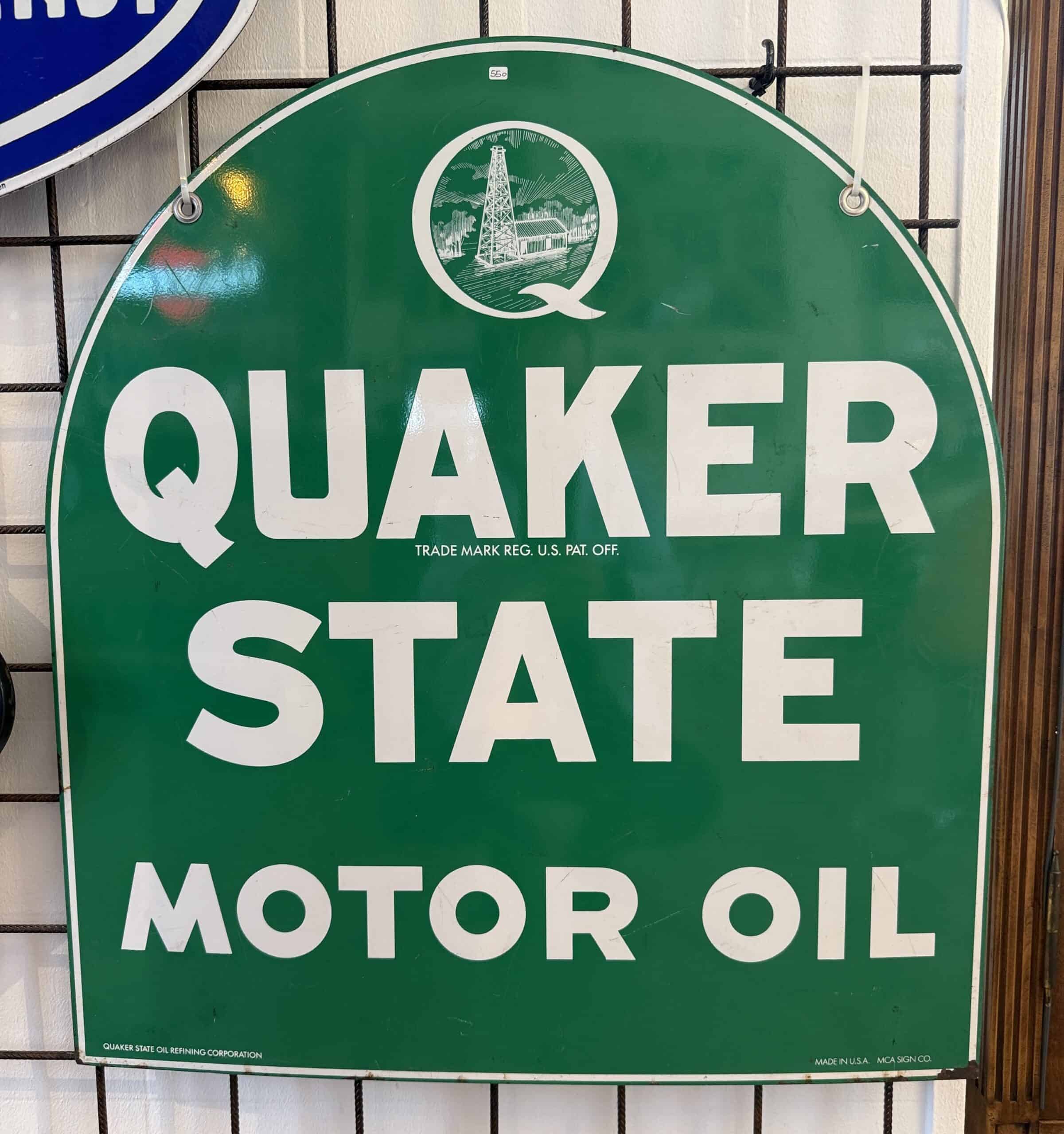 Quaker State grosses altes Blechschild USA – Bild 3