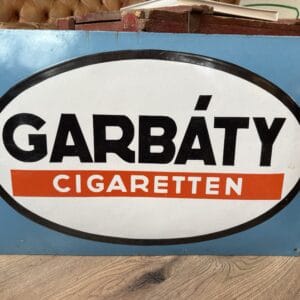 Garbaty Cigaretten Emailschild um 1920