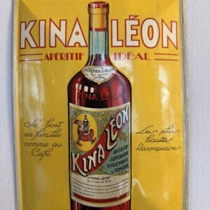 Kina Leon antikes Blechschild