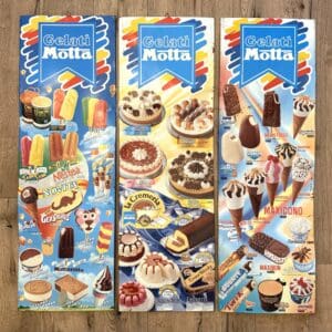 Gelati Motta Italien 3 Blechschilder