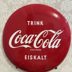 Coca Cola Emailschild um 1950