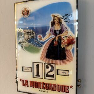 Monaco Hinterglas Dauerkalender 1959
