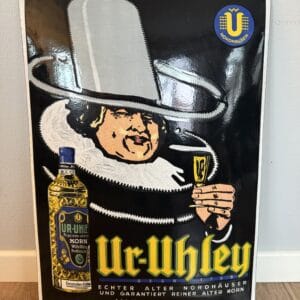 Ur-Uhley altes Emailschild um 1930