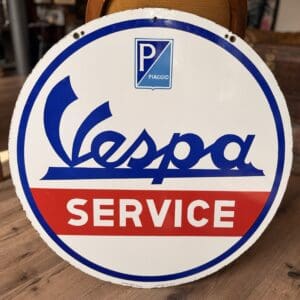 Vespa Service altes Emailschild