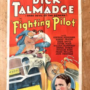 Dick Talmadge Fighting Pilot Kinoplakat antik 1935