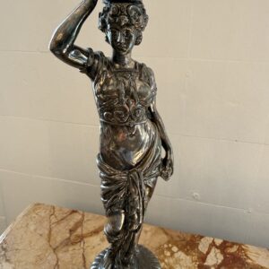 Tafelaufsatz Statue Antik Versilbert 19. Jahrhundert