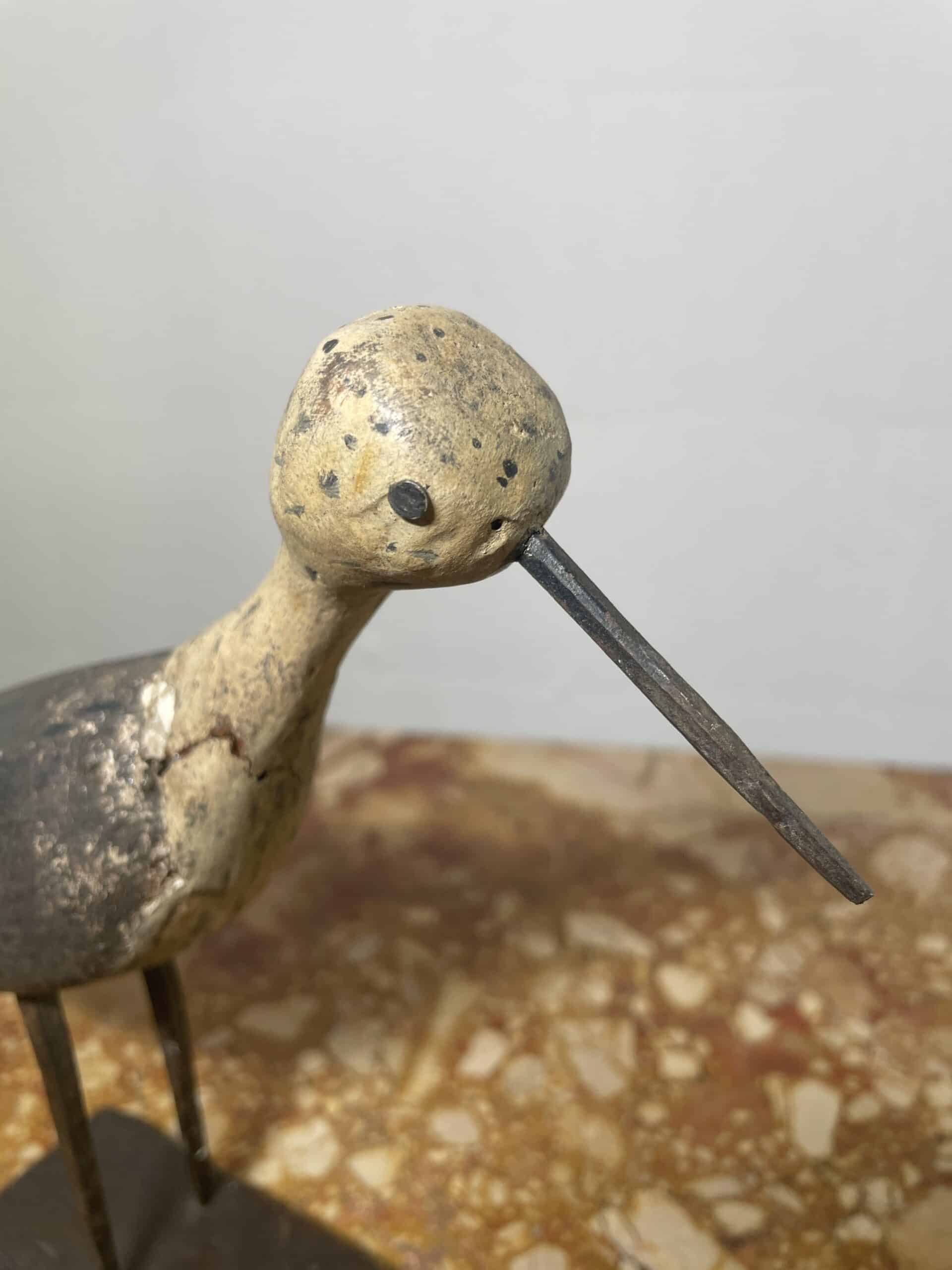 Lockvogel aus Holz, mit weissem Kopf – Bild 2