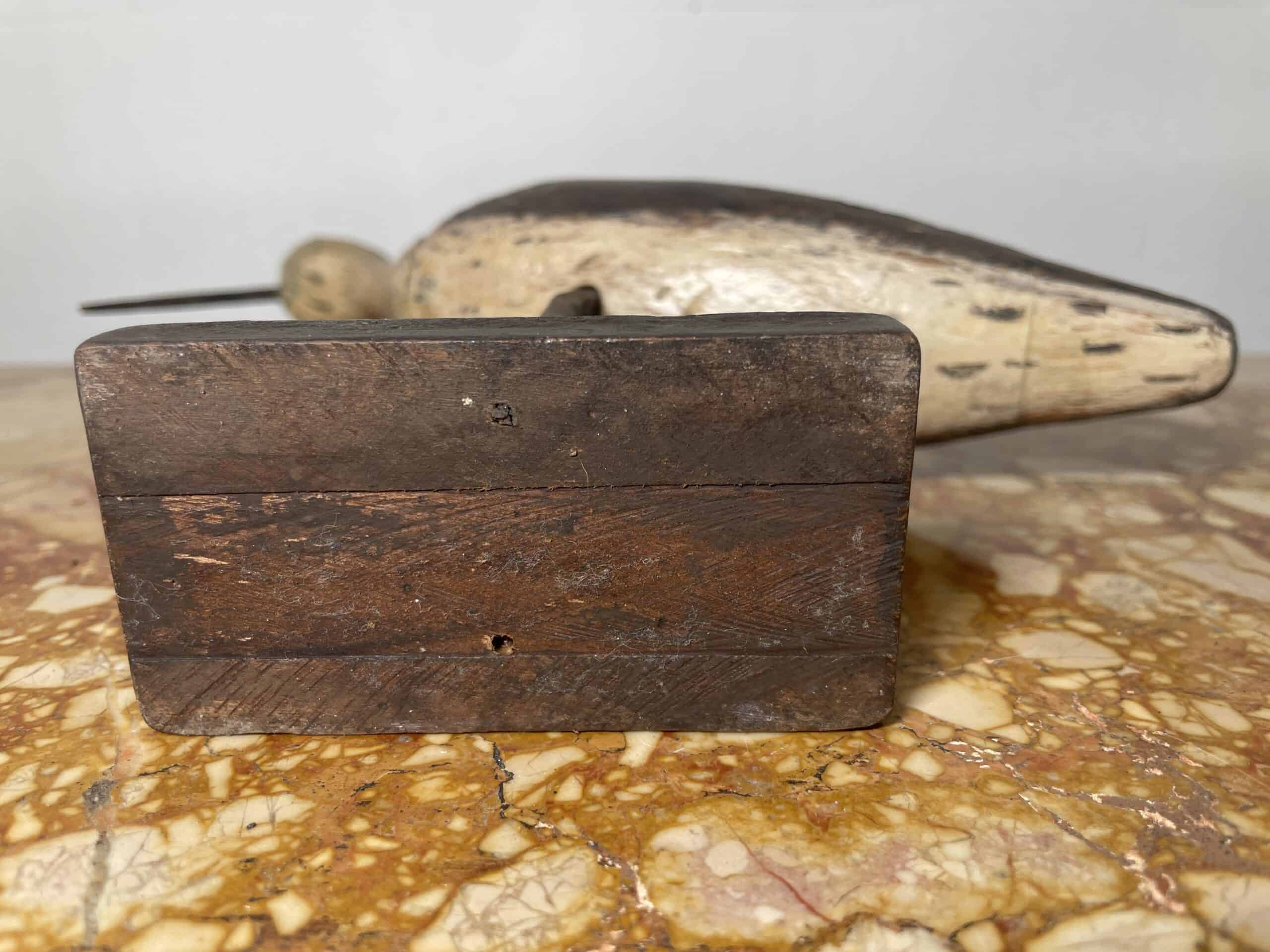Lockvogel aus Holz, mit weissem Kopf – Bild 4