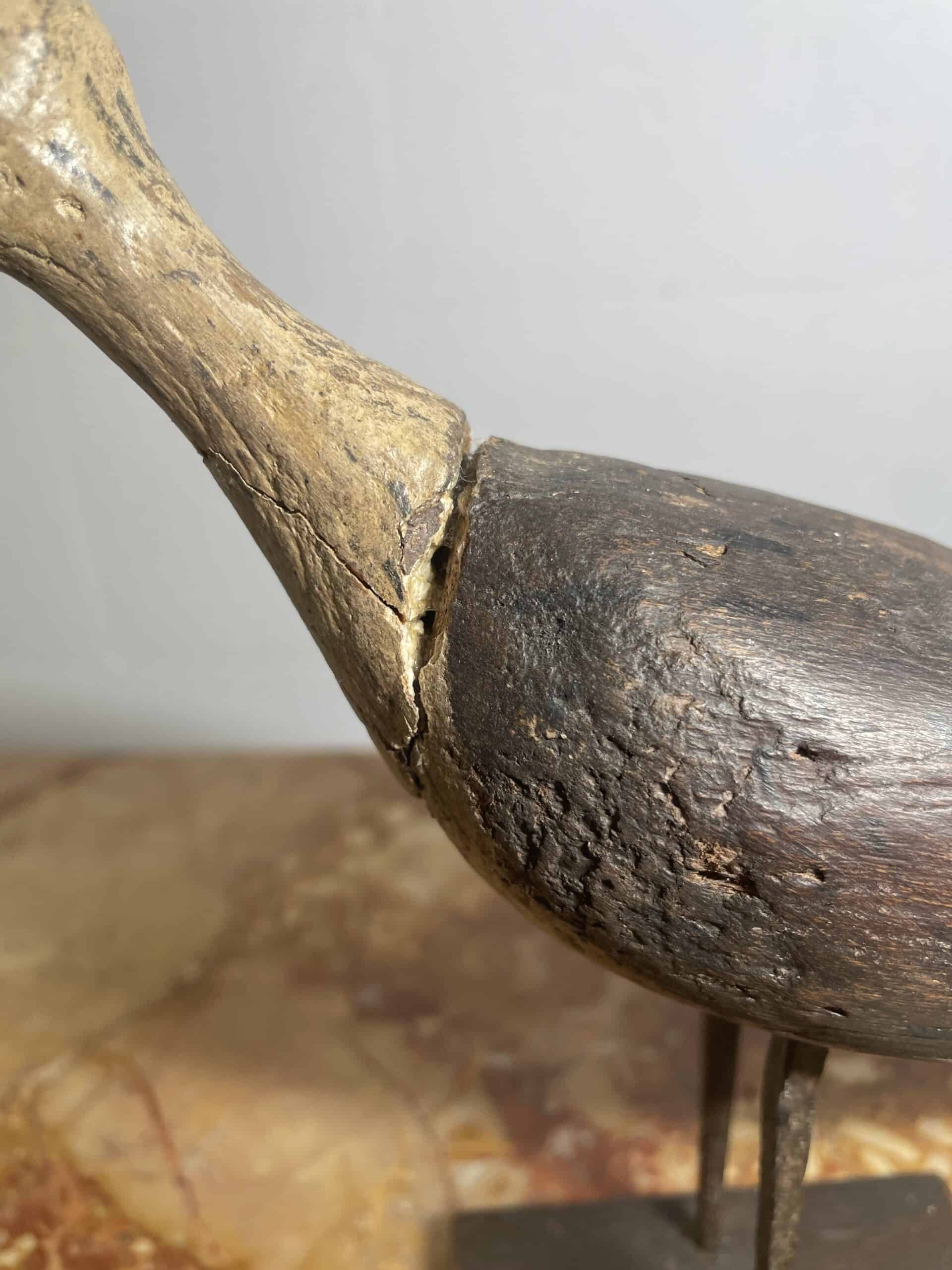 Lockvogel aus Holz, mit weissem Kopf – Bild 3
